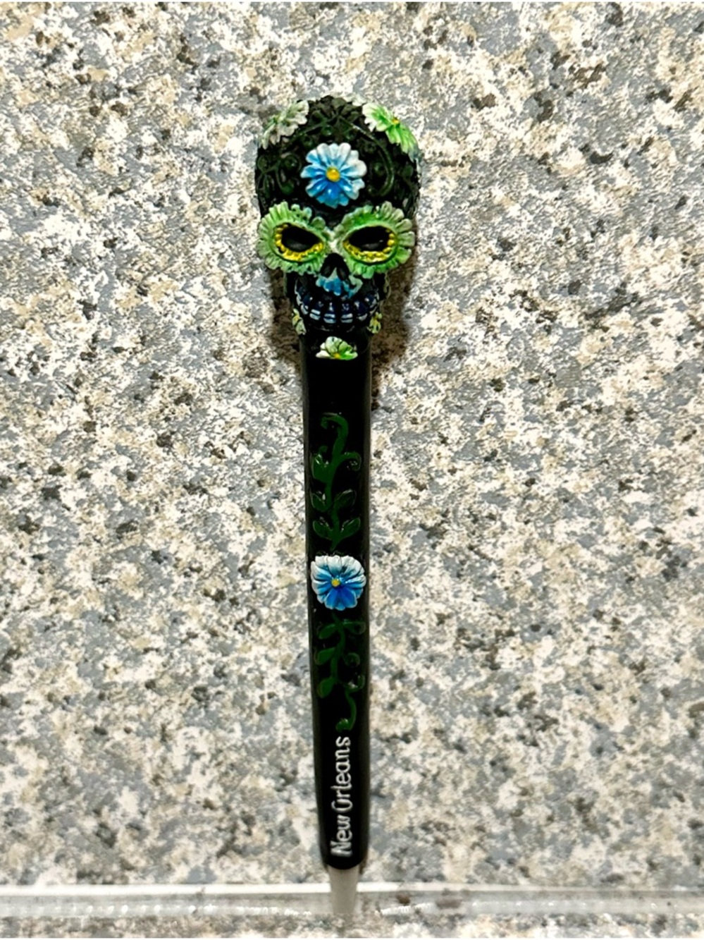 New Orleans Pen Voodoo Skull Sugar Souvenir Louisiana New Louisiana Collectible